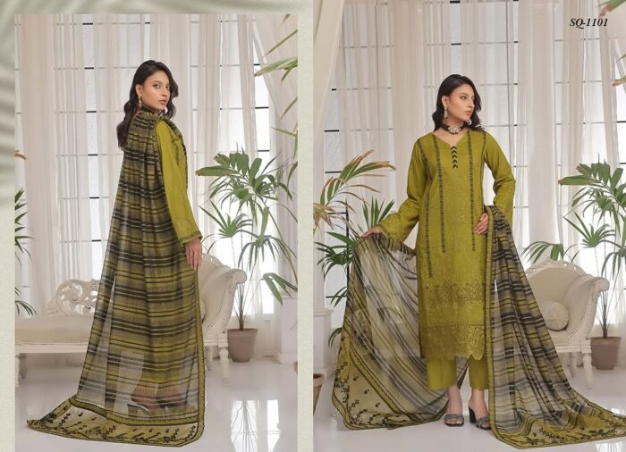 Prestige Lawn Collection – Embroidered Chikankari Lawn Suit with Bamber Dupatta