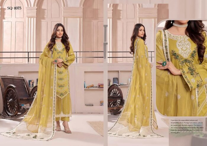 Prestige Lawn Collection – Embroidered Chikankari Lawn Suit with Bamber Dupatta